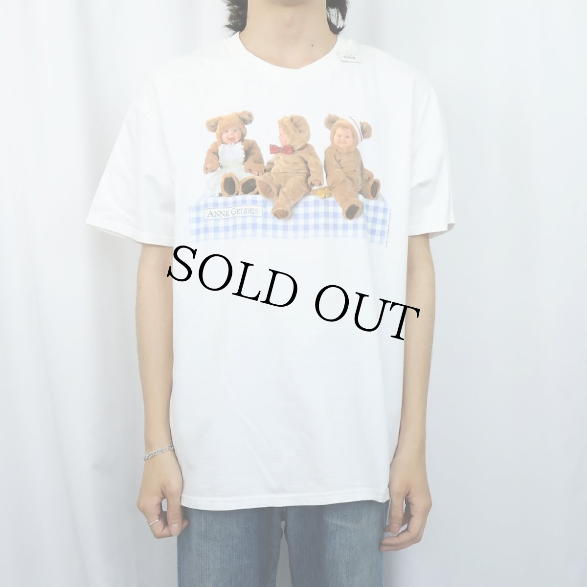 画像2: 90's ANNE GEDDES 赤ちゃんフォトアートプリントTシャツ L (2)