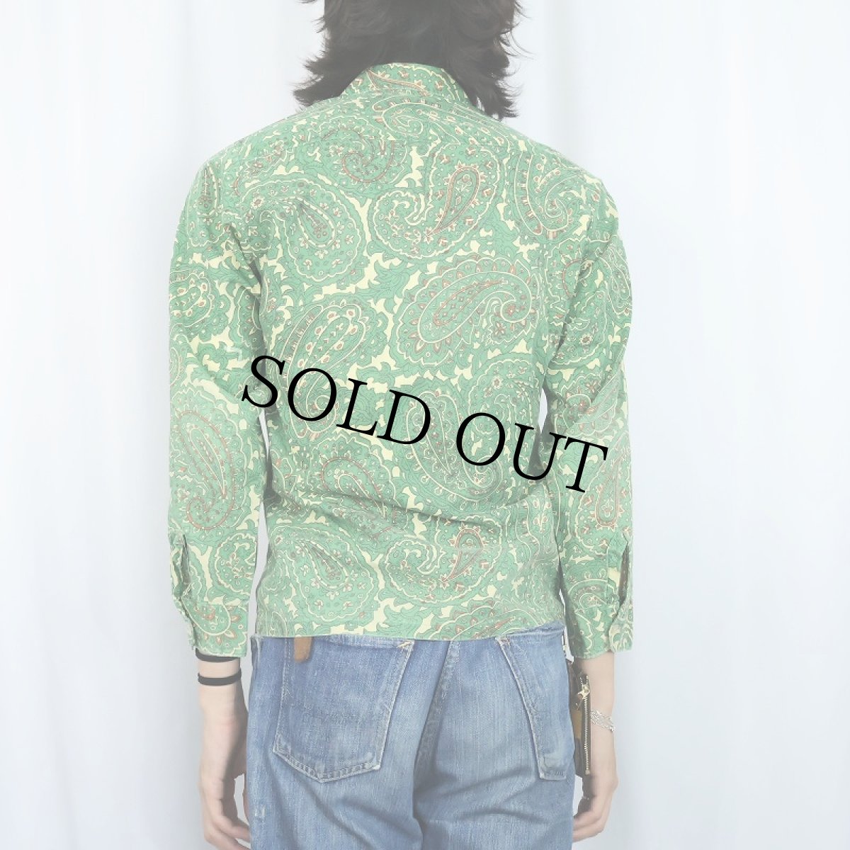 画像3: 【SALE】 60〜70's TOWNCRAFT "PENN-PREST" ペイズリー柄 コットンボタンダウンシャツ SIZE16 (3)