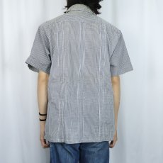 画像3: The GENUINE HABAND "GUAYABERA" ギンガムチェック柄 刺繍デザイン キューバシャツ L (3)