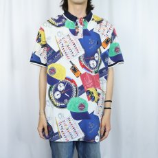 画像2: POLO Ralph Lauren "CUSTOM SLIM FIT" 総柄 ポロシャツ XXL (2)