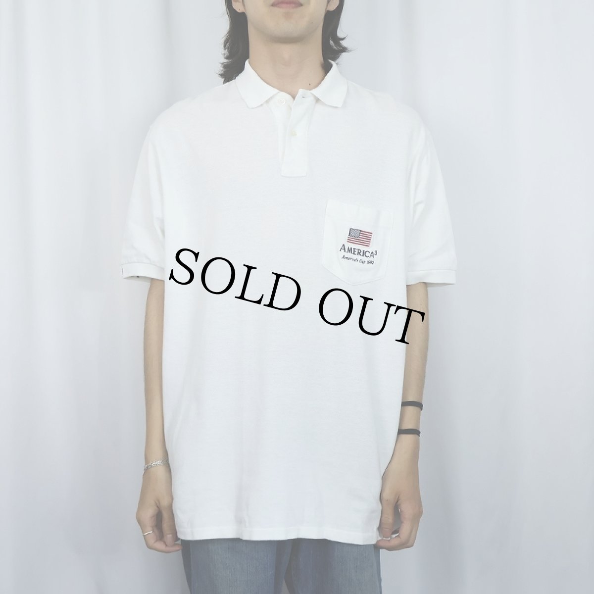 画像2: POLO Ralph Lauren "The Big Shirt" ロゴ刺繡 ポロシャツ M (2)