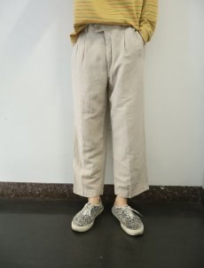 画像2: LOUIS RAPHAEL リネン×レーヨン 2タックスラックス W31 (2)