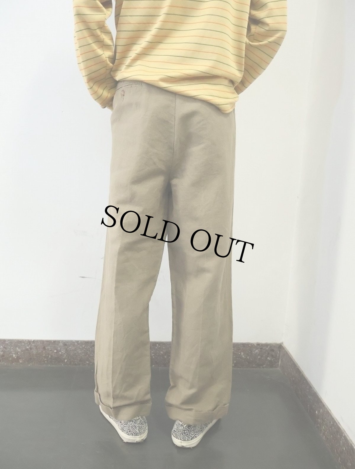 画像3: VAN HEUSEN リネン×コットン 2タックスラックス W33 (3)