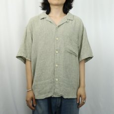 画像2: 80's REI リネン×コットン オープンカラーシャツ L (2)
