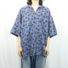 画像2: 90's Ocean Pacific 総柄 コットンシャツ (2)