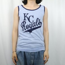 画像2: 70〜80's ARTEX USA製 ”KC Royals" コットン×レーヨン プリントタンクトップ M (2)