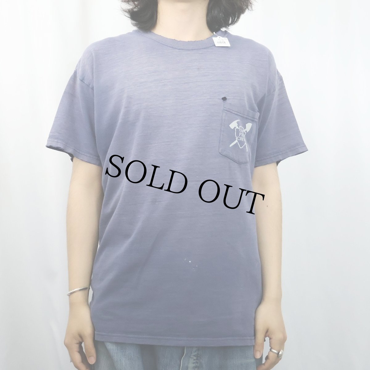 画像3: UNKNOWN ”Ο.Ν.Ρ. FIRE CREW" 消防チーム プリントTシャツ NAVY (3)