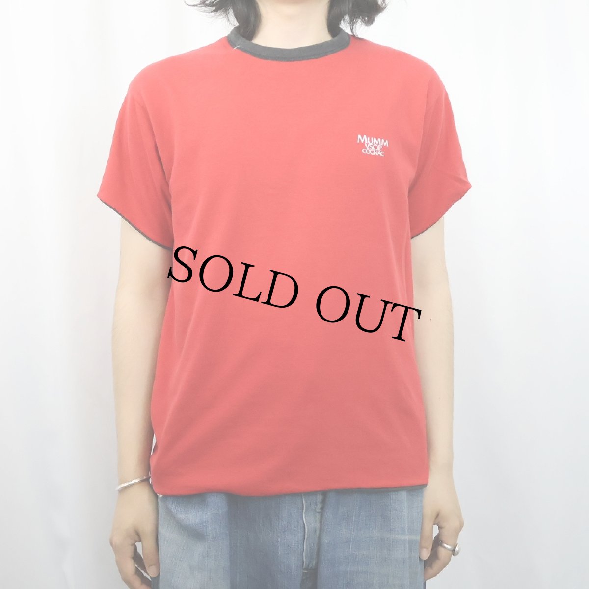 画像3: 80〜90's USA製 "MUMM VSOP COGNAC" ダブルフェイス リバーシブルTシャツ BLACK (3)