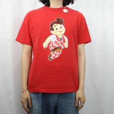 画像2: 2000's BIG BOY USA製 レストランチェーン キャラクタープリントTシャツ M (2)