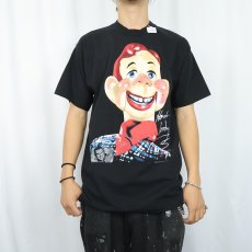 画像2: 90's "HOWDY DOODY" キャラクタープリントTシャツ BLACK L (2)