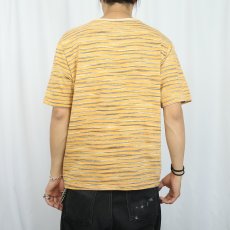 画像3: UNKNOWN マルチボーダー柄 ヘンリーネック Tシャツ (3)