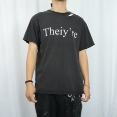 画像2: 2000's "Theiy're” ジョークプリントTシャツ BLACK L (2)