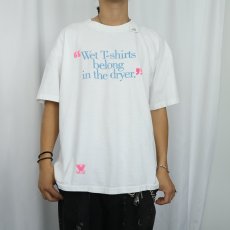 画像2: 90's VIRGINIA SLIMS USA製 "Wet T-shirts belong in the dryer.” タバコブランド メッセージプリントTシャツ XL (2)