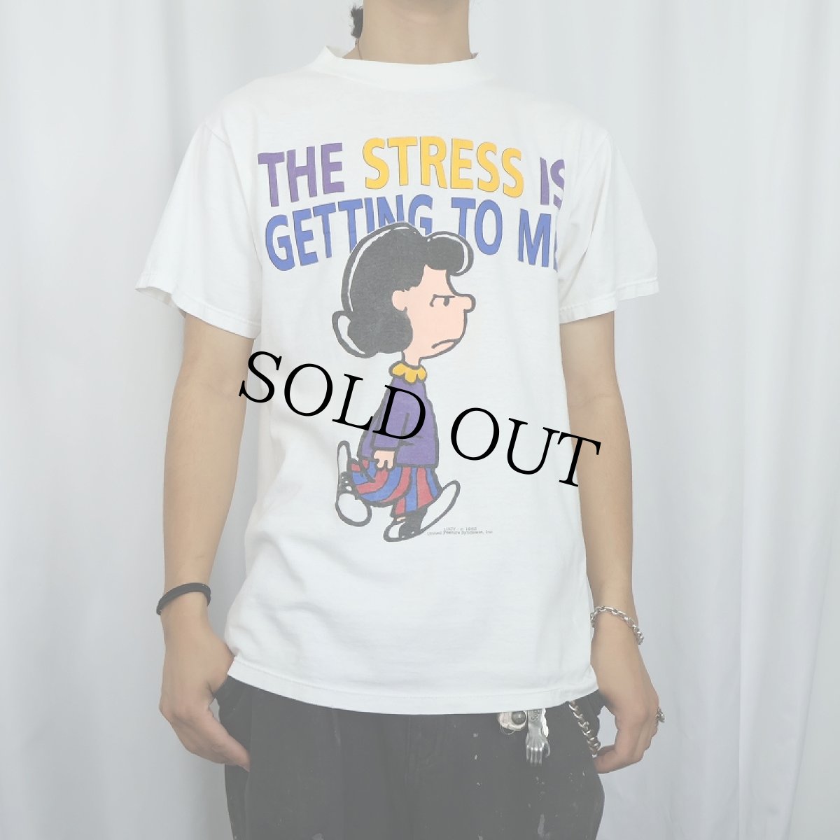 画像2: 90's PEANUTS "LUSY" キャラクタープリントTシャツ M (2)