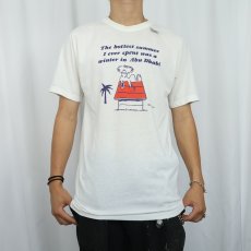 画像2: 80's SNOOPY "The hottest summer..." ポリエステル×コットン キャラクタープリントTシャツ L (2)