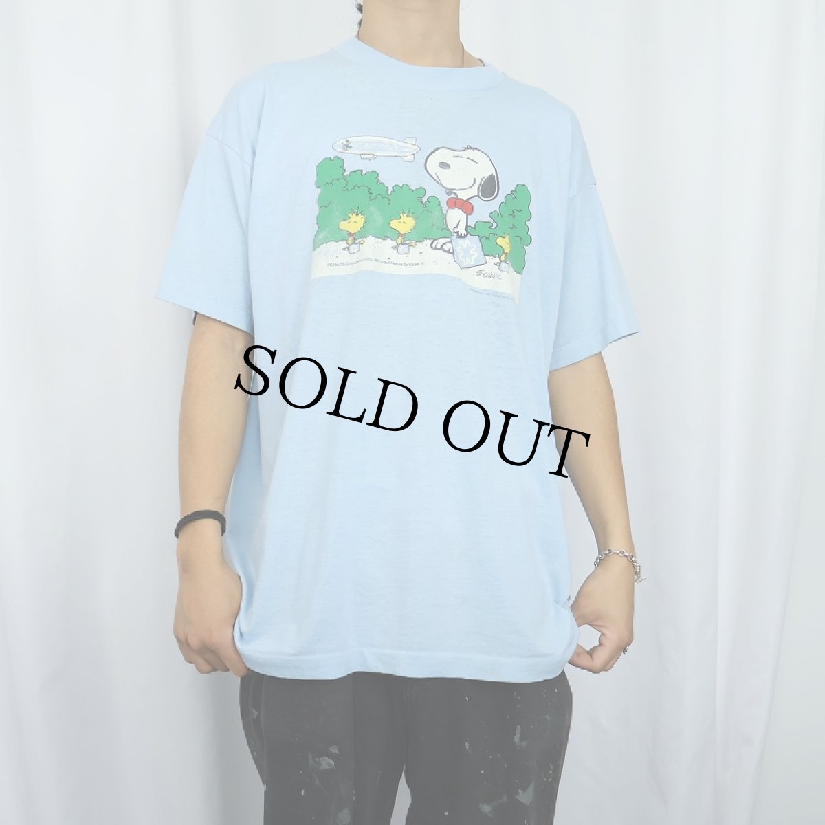 画像2: 90's SNOOPY USA製 "GET MET. IT PAYS." キャラクタープリントTシャツ XL (2)