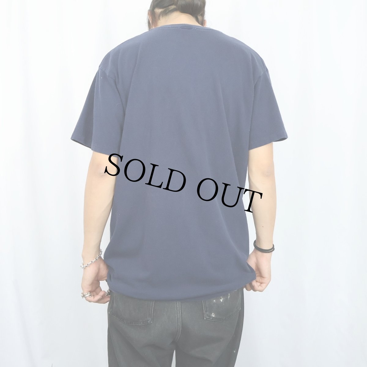 画像3: 80's SNOOPY USA製 "JOE COOL" パロディキャラクタープリントTシャツ NAVY L (3)