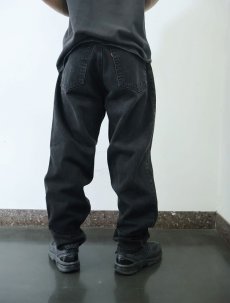 画像3: 90's Levi's 550 USA製 "サルファブラック" ブラックデニムパンツ W37 (3)