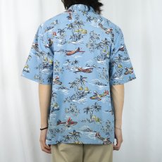 画像3: 90's Reyn Spooner Joe Kealoha オールオーバーパターン コットンハワイアンシャツ M (3)