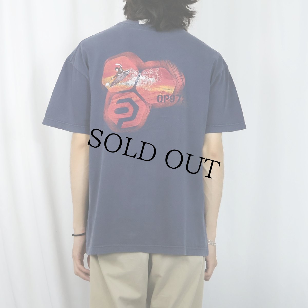 画像4: 80〜90's Ocean Pacific "OP972" プリントTシャツ NAVY L (4)