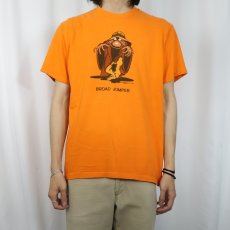 画像2: 70's "BROAD JUMPER" イラストプリントTシャツ L (2)