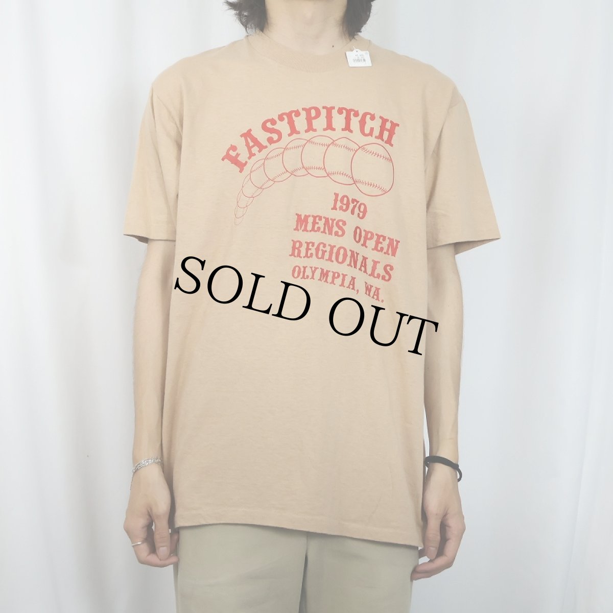 画像2: 70's USA製 "FASTPITCH" ソフトボール大会 プリントTシャツ XL (2)