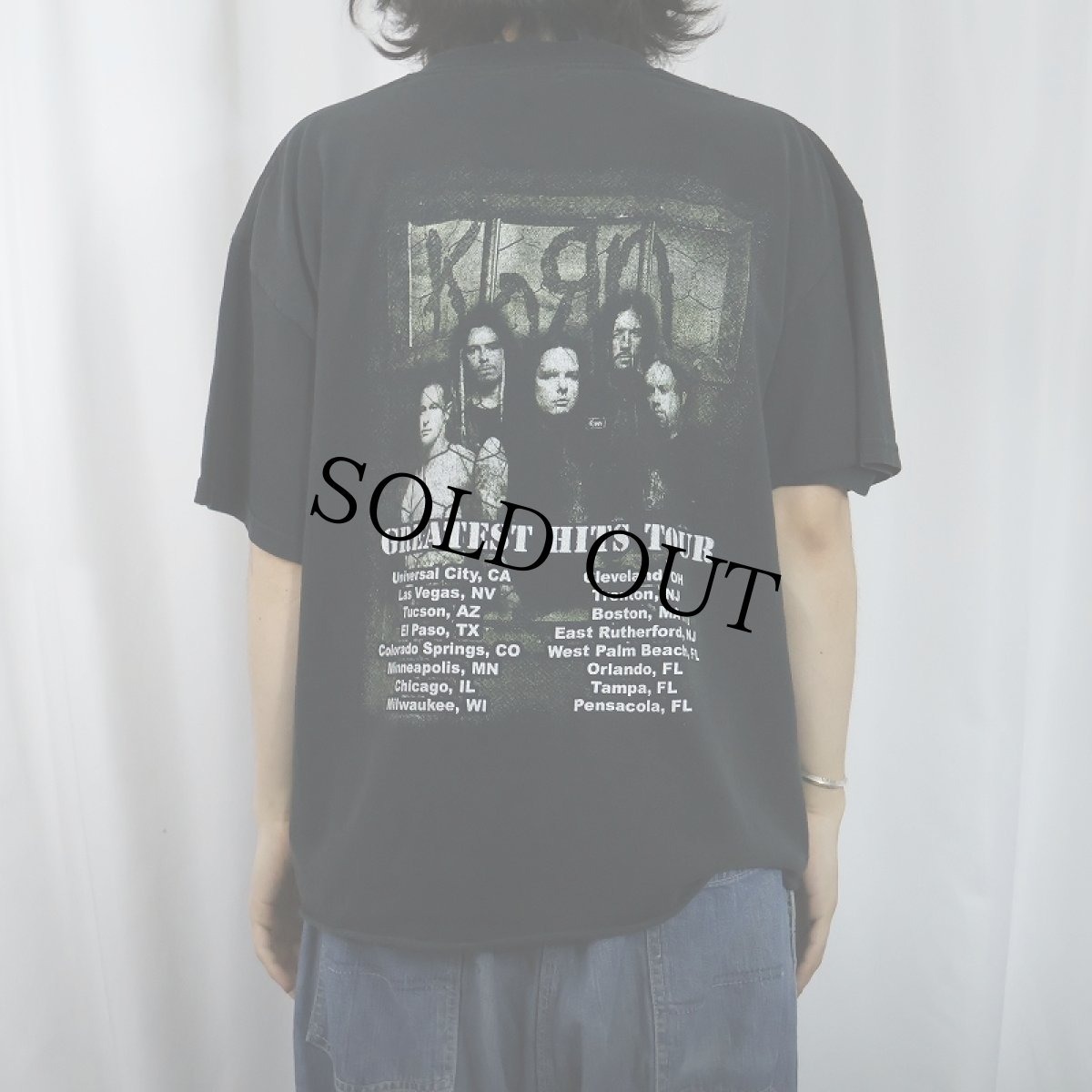 画像4: 2000's Korn "Greatest Hits Tour" ロックバンド ツアープリントTシャツ BLACK XL (4)