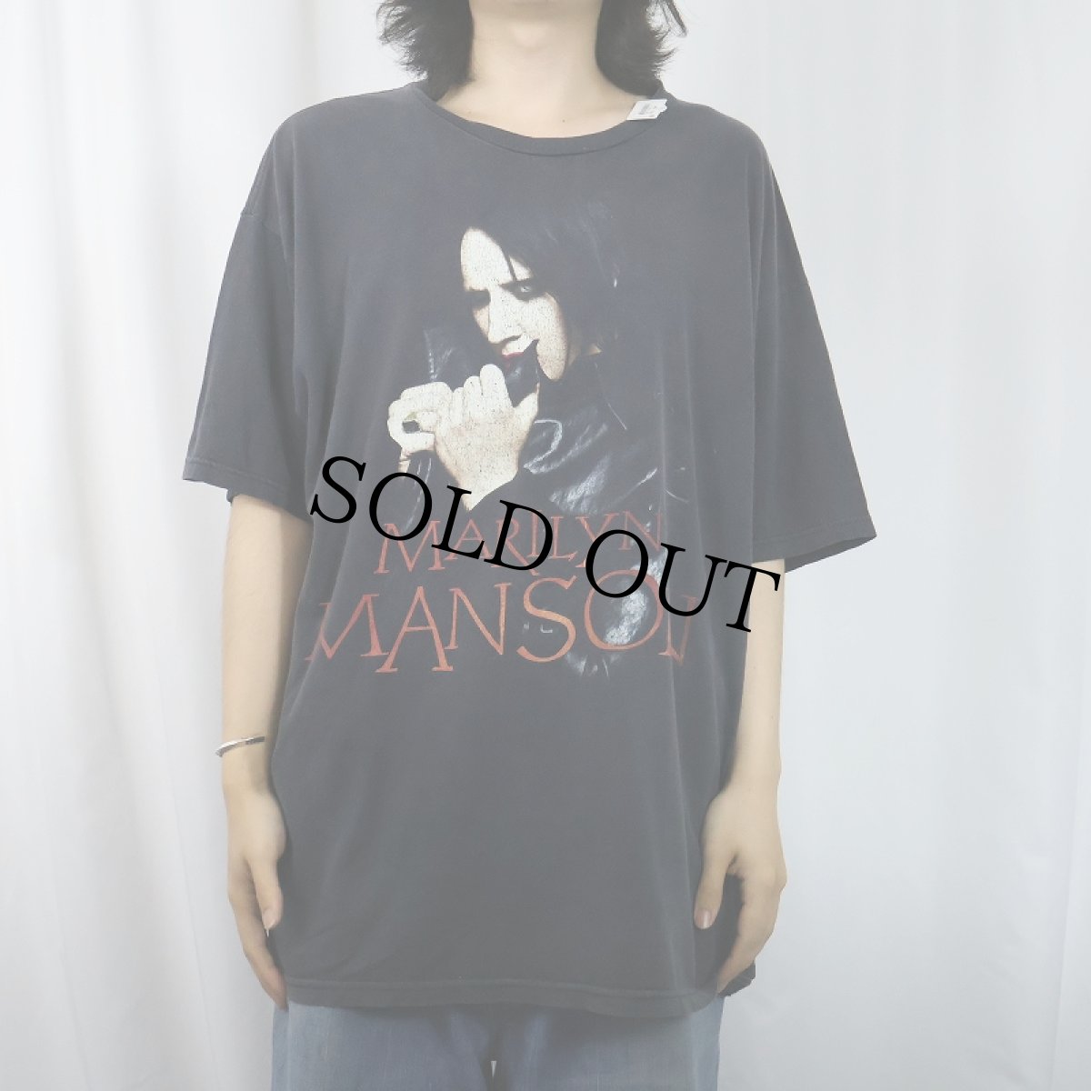 画像3: 00's MARILYN MANSON ロックミュージシャン プリントTシャツ BLACK (3)