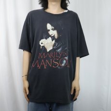 画像3: 00's MARILYN MANSON ロックミュージシャン プリントTシャツ BLACK (3)
