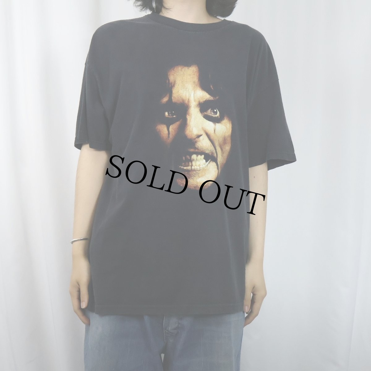 画像3: Alice Cooper ロックミュージシャン プリントTシャツ BLACK XL (3)