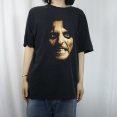 画像3: Alice Cooper ロックミュージシャン プリントTシャツ BLACK XL (3)