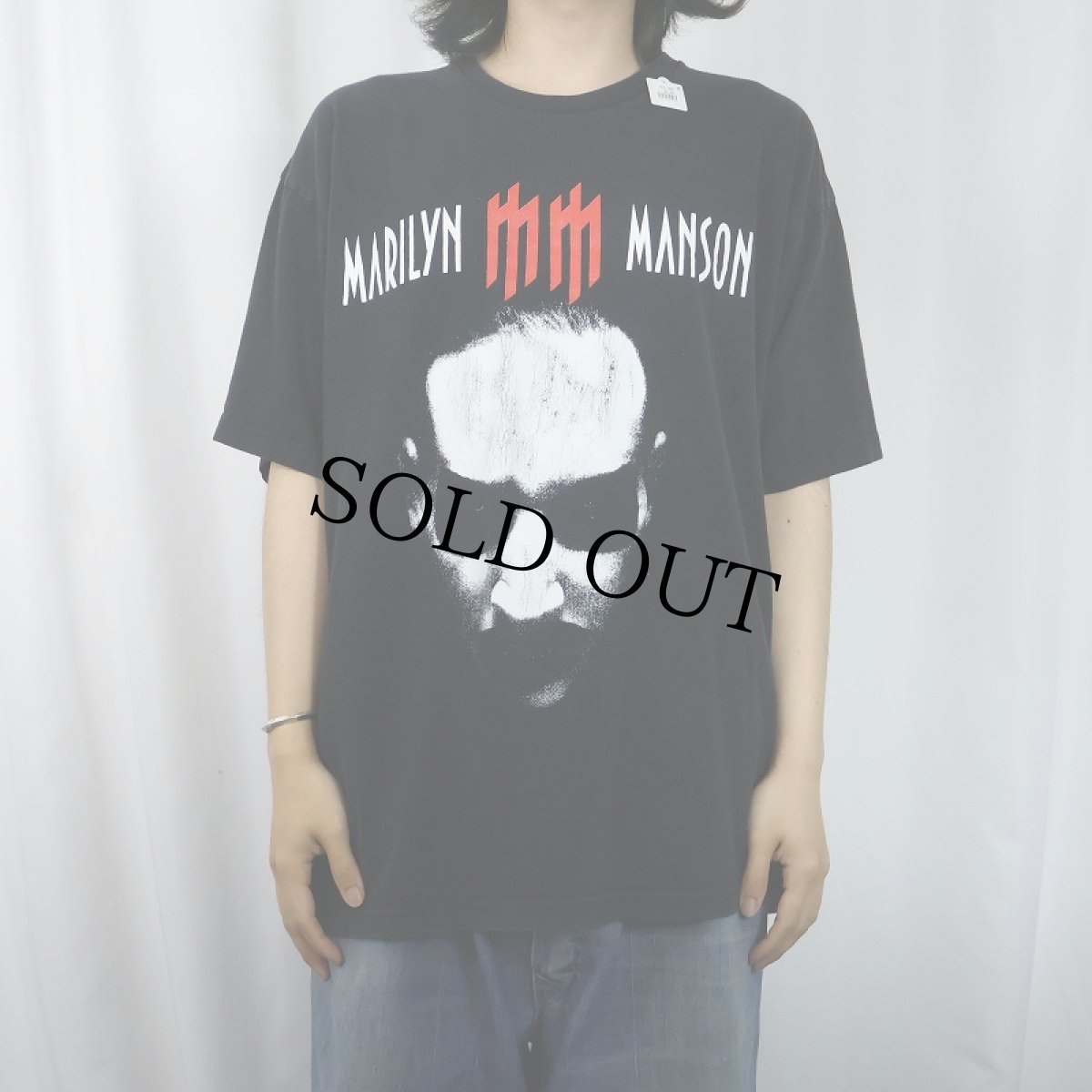 画像2: Marilyn Manson ロックバンド プリントTシャツ BLACK XL (2)