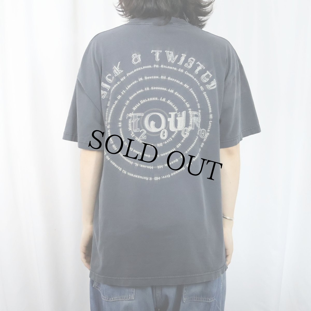 画像4: 2000's Korn "Sick & Twisted" メタルバンド ツアープリントTシャツ BLACK XL (4)