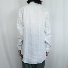画像3: POLO Ralph Lauren ポニー無し ストライプ柄 リネンシャツ M (3)