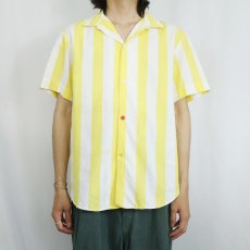 画像3: 80's Ocean Pacific USA製 "Barrier Reef SAILING CLUB" ストライプ柄 コットンシャツ XL (3)