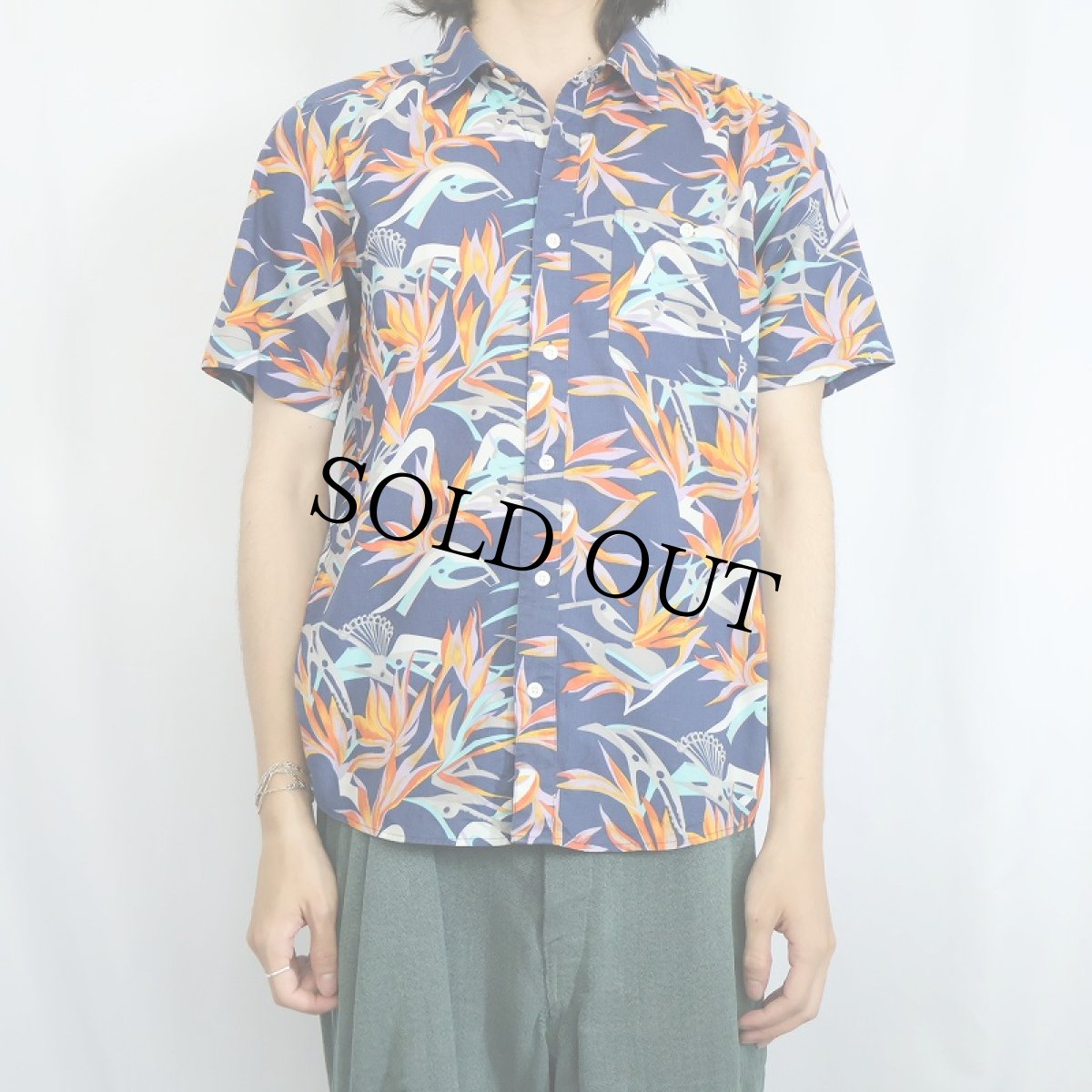 画像2: 2016SS Patagonia "ORGANIC COTTON" 総柄 コットンシャツ S (2)