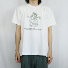 画像3: 90's "Treffpunkt der reiferen Jugend" イラストプリントTシャツ XXL (3)