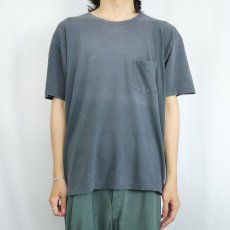 画像2: 90's GAP USA製 無地ポケットTシャツ BLACK XL (2)