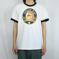 画像2: "SHOCK TOP" ビールブランド プリントリンガーTシャツ XL (2)