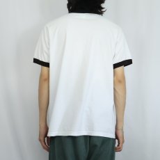 画像3: "SHOCK TOP" ビールブランド プリントリンガーTシャツ XL (3)