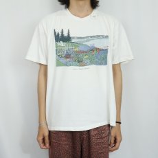 画像2: 90's LIBERTY GRAPHICS "Anne Kilham" アートプリントTシャツ (2)
