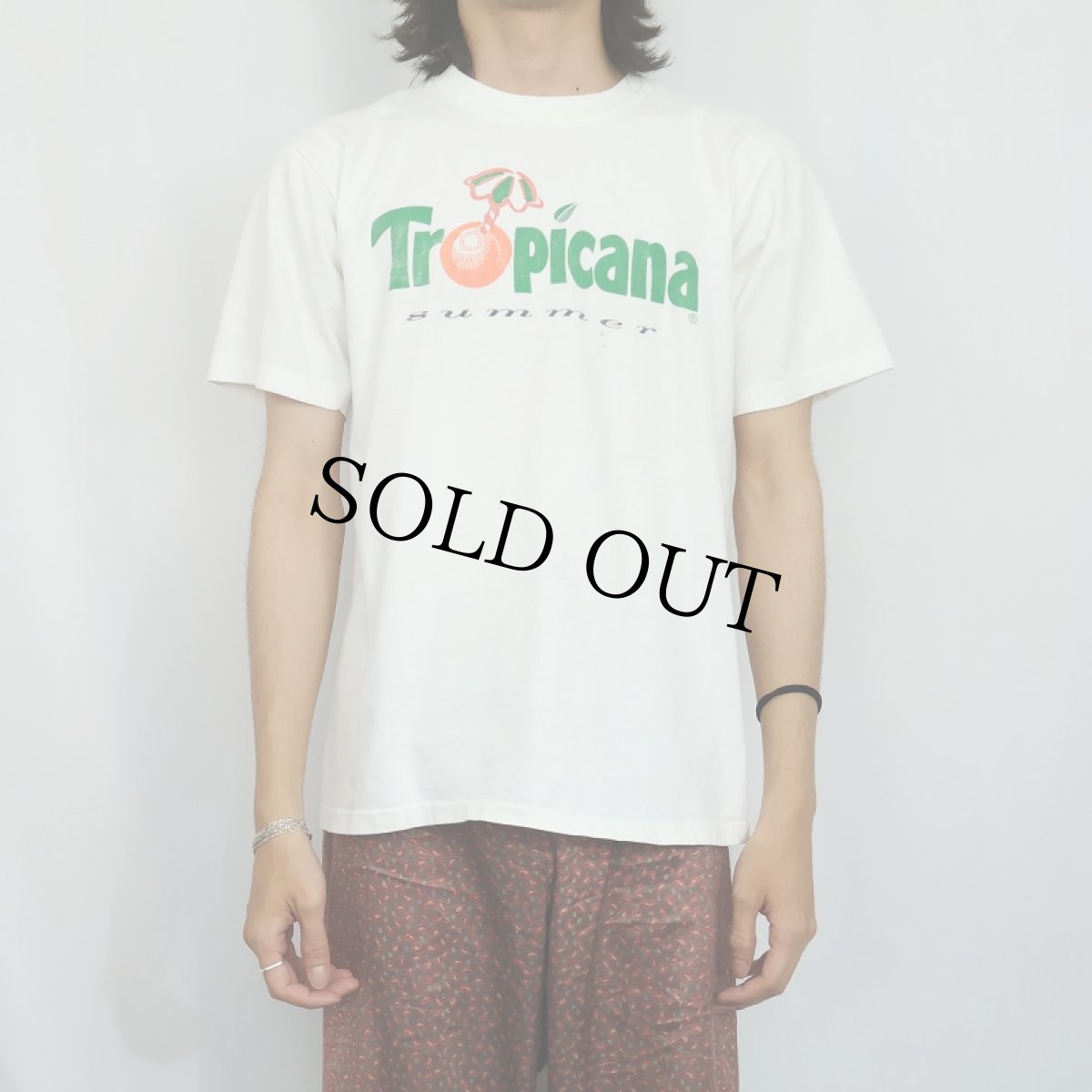 画像2: 90's Tropicana USA製 飲料メーカー ロゴプリントTシャツ L (2)