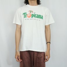 画像2: 90's Tropicana USA製 飲料メーカー ロゴプリントTシャツ L (2)