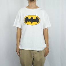 画像2: 80〜90's BATMAN ロゴプリントTシャツ L (2)
