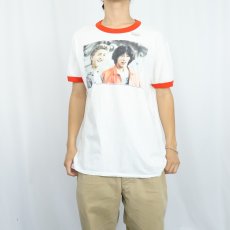 画像2: "Bill & Ted's Excellent Adventure" SFコメディ映画 プリントリンガーTシャツ XL (2)