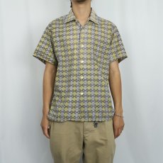 画像2: 60's Artvogue of California 総柄 コットンオープンカラーシャツ L (2)