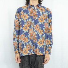 画像2: 90's Reyn Spooner Joe Kealoha オールオーバーパターン コットンハワイアンシャツ M (2)