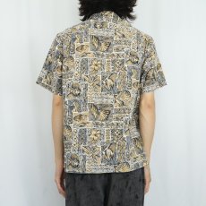 画像3: 80's Hawaiian Flavor USA製 総柄 コットンハワイアンシャツ M (3)