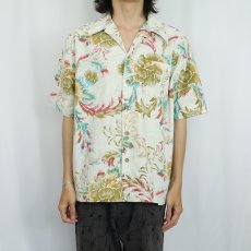 画像2: 70's Jantzen USA製 総柄 ハワイアンシャツ XL (2)