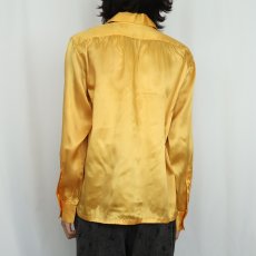画像3: 40's ELHABANA サテンシャツ M (3)